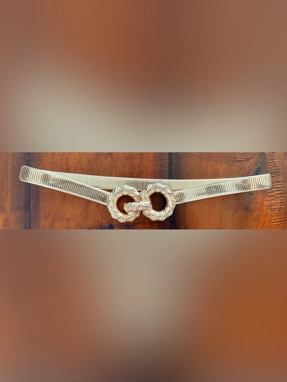 Gold Rope Knot Statement Stretchy Belt